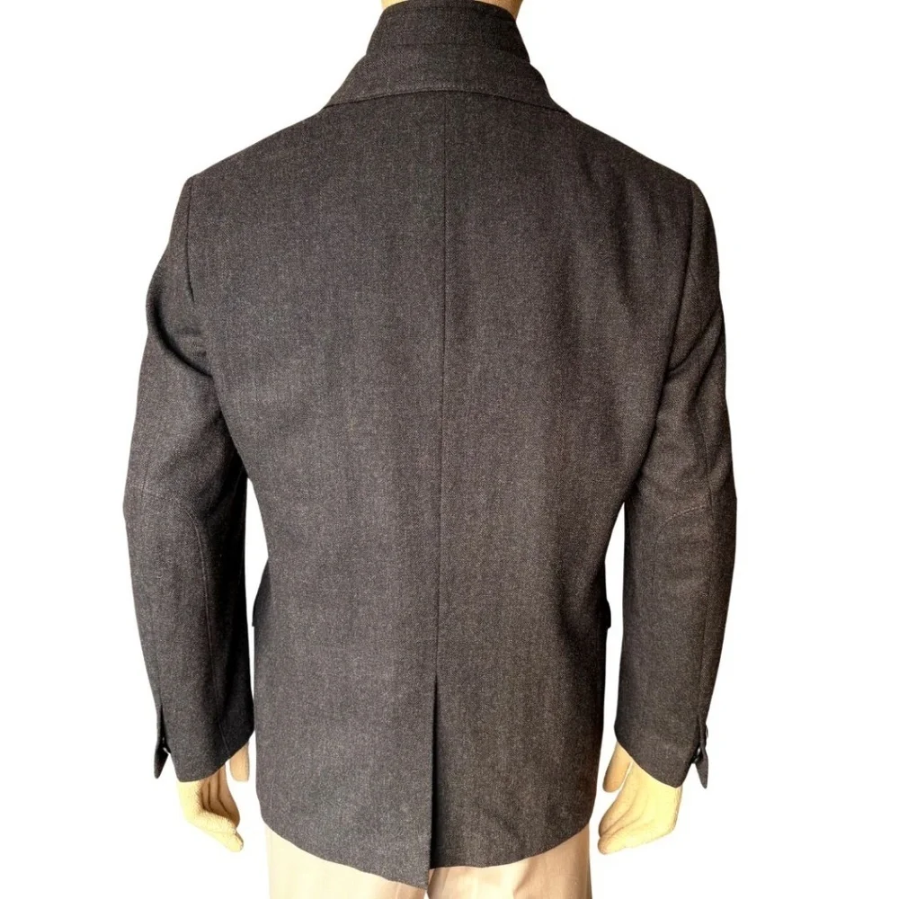 CORNELIANI WOOL AND CASHMERE BLAZER WITH DETACHABLE VEST LOOK PANEL SIZE 50R